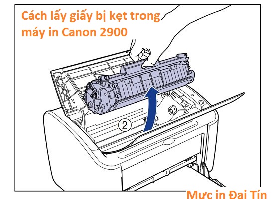 Cách lấy giấy bị kẹt trong máy in canon 2900