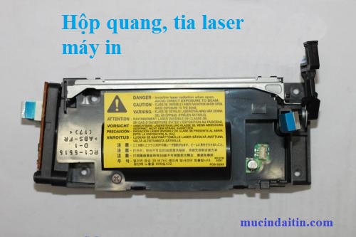 Hộp quang tia laser máy in hư in ra giấy trắng