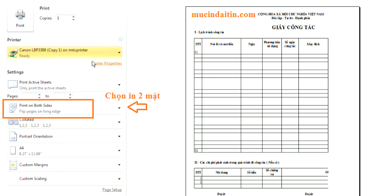 Cách in 2 mặt trong word 2013 2016