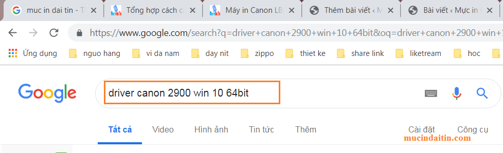 Tìm driver canon 2900 cho win 10 32bit hay 64bit