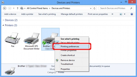 Vào tùy chọn thiết lập Printing_preferences