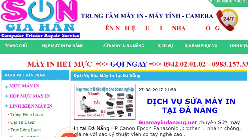 Sửa máy in tại Đà Nẵng