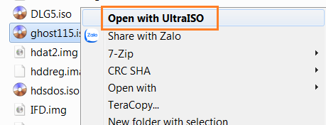 Cách xem nội dung bên trong file Iso bằng ultraiso