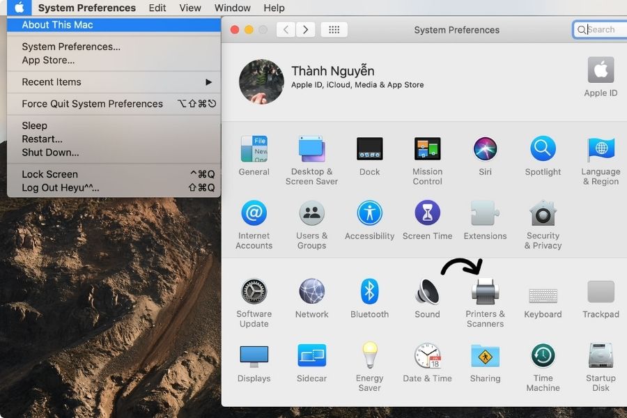 Quy trình cài đặt máy in cho macbook
