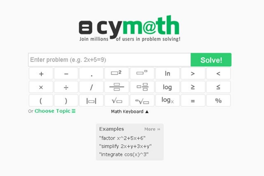 Trang wed giải toán CyMath